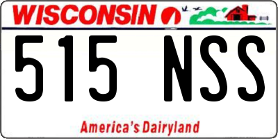 WI license plate 515NSS