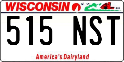 WI license plate 515NST
