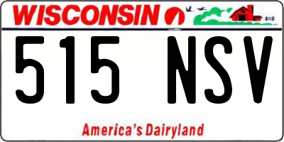 WI license plate 515NSV