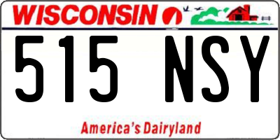 WI license plate 515NSY