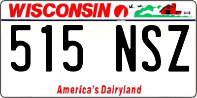 WI license plate 515NSZ