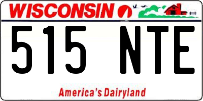 WI license plate 515NTE