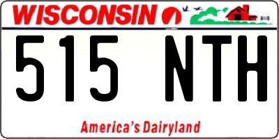 WI license plate 515NTH