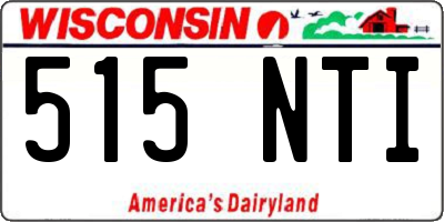 WI license plate 515NTI