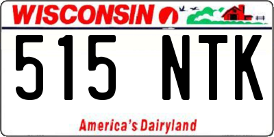WI license plate 515NTK