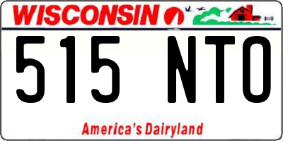 WI license plate 515NTO