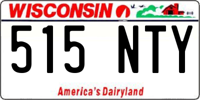 WI license plate 515NTY