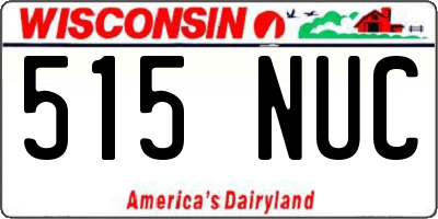 WI license plate 515NUC
