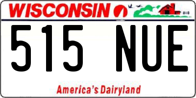 WI license plate 515NUE