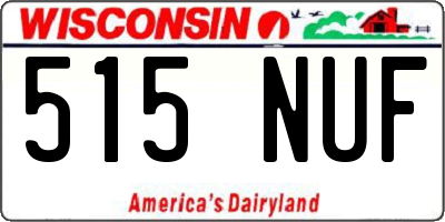 WI license plate 515NUF