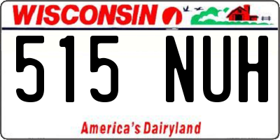 WI license plate 515NUH