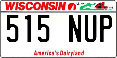 WI license plate 515NUP