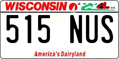 WI license plate 515NUS