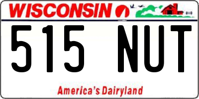 WI license plate 515NUT