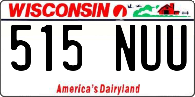 WI license plate 515NUU