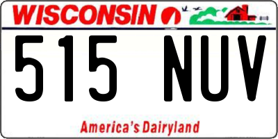 WI license plate 515NUV