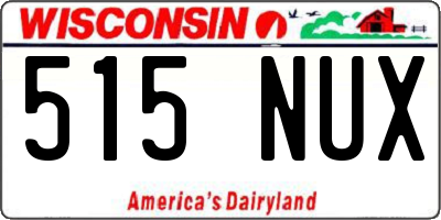 WI license plate 515NUX