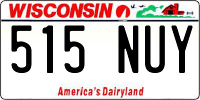 WI license plate 515NUY