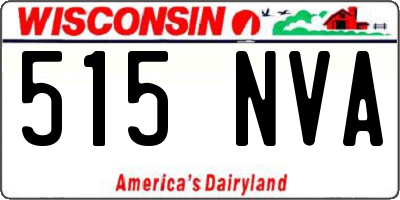 WI license plate 515NVA