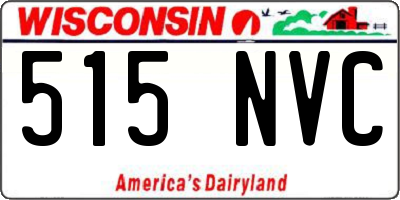 WI license plate 515NVC