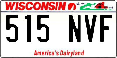 WI license plate 515NVF
