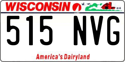 WI license plate 515NVG