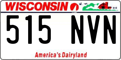 WI license plate 515NVN