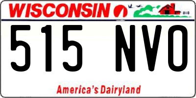 WI license plate 515NVO