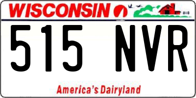 WI license plate 515NVR