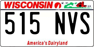 WI license plate 515NVS