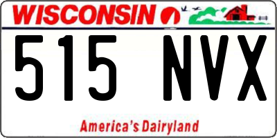 WI license plate 515NVX
