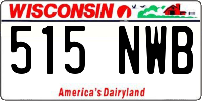 WI license plate 515NWB