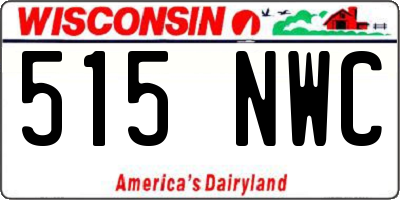 WI license plate 515NWC