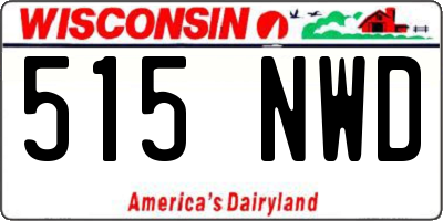 WI license plate 515NWD