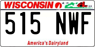 WI license plate 515NWF