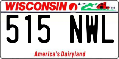 WI license plate 515NWL