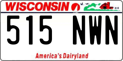 WI license plate 515NWN
