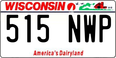 WI license plate 515NWP