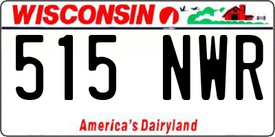 WI license plate 515NWR