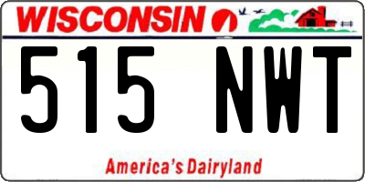 WI license plate 515NWT