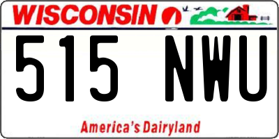 WI license plate 515NWU