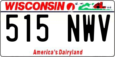 WI license plate 515NWV
