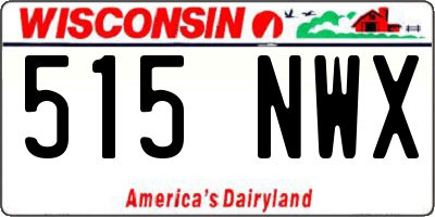 WI license plate 515NWX