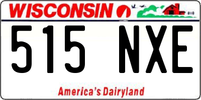 WI license plate 515NXE