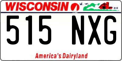 WI license plate 515NXG