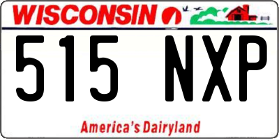 WI license plate 515NXP