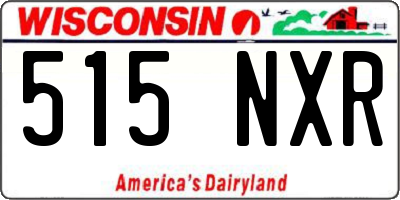 WI license plate 515NXR