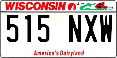 WI license plate 515NXW