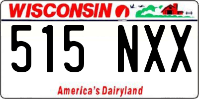 WI license plate 515NXX
