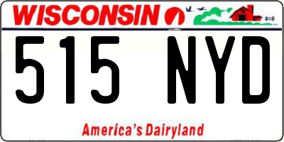 WI license plate 515NYD